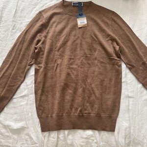 Charles Tyrwhitt Sand Merino Crew Neck Sweater Small NWT